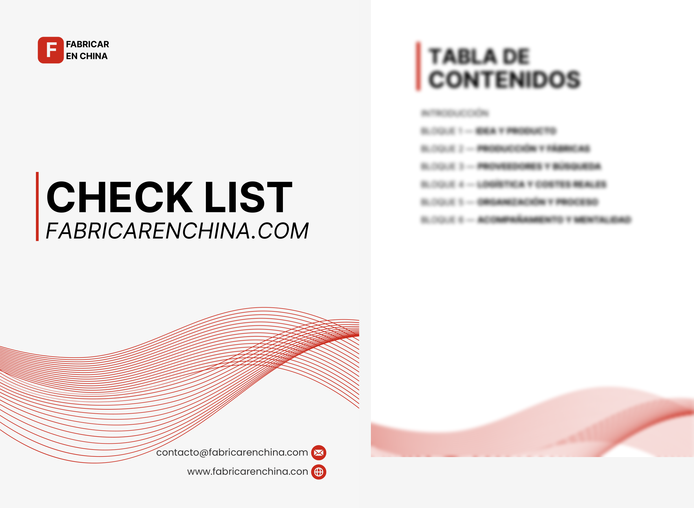Mockup checklist PDF Fabricar en China
